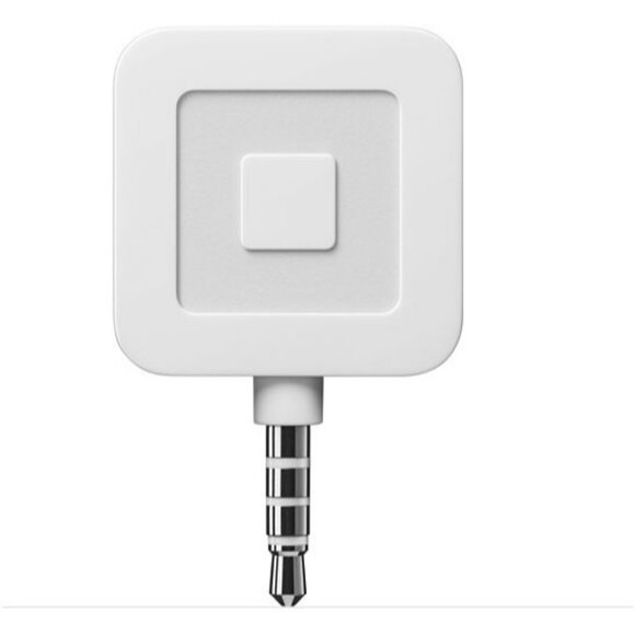 Square Credit Card Reader, 4 1/2" X 4 1/2" X 1", White - Picture 1 of 4